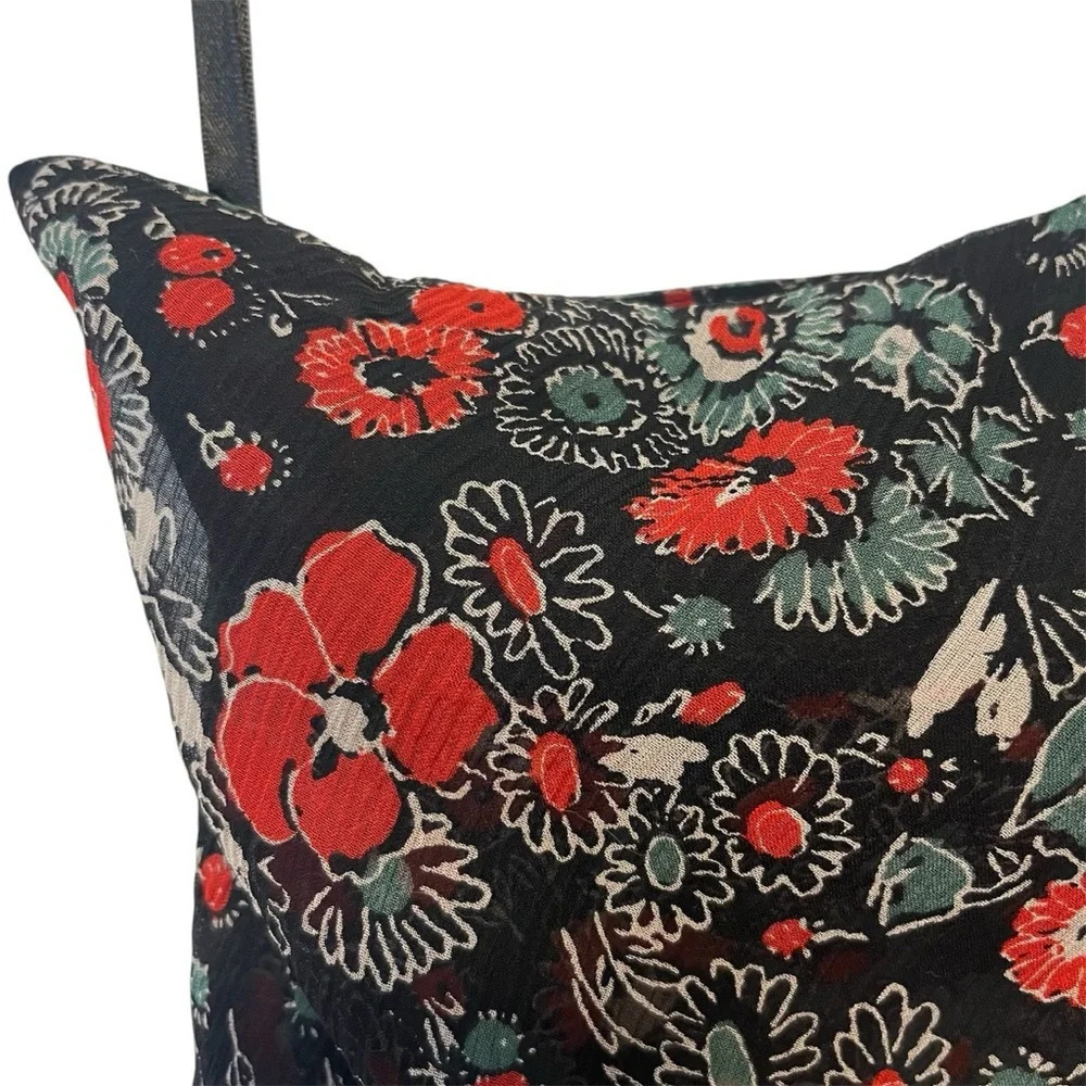 Veronica Beard Black One-Shoulder Floral Ruffle Mini Dress - Picture 12 of 13